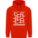 Professional Problem Solver Crossword Nerd Childrens Kids Hoodie Bright Red