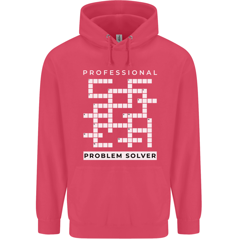 Professional Problem Solver Crossword Nerd Childrens Kids Hoodie Heliconia