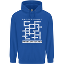Professional Problem Solver Crossword Nerd Childrens Kids Hoodie Royal Blue