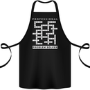Professional Problem Solver Crossword Nerd Cotton Apron 100% Organic Black