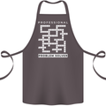 Professional Problem Solver Crossword Nerd Cotton Apron 100% Organic Dark Grey