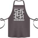 Professional Problem Solver Crossword Nerd Cotton Apron 100% Organic Dark Grey
