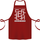 Professional Problem Solver Crossword Nerd Cotton Apron 100% Organic Maroon