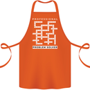 Professional Problem Solver Crossword Nerd Cotton Apron 100% Organic Orange