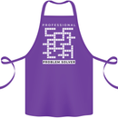 Professional Problem Solver Crossword Nerd Cotton Apron 100% Organic Purple