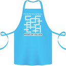 Professional Problem Solver Crossword Nerd Cotton Apron 100% Organic Turquoise
