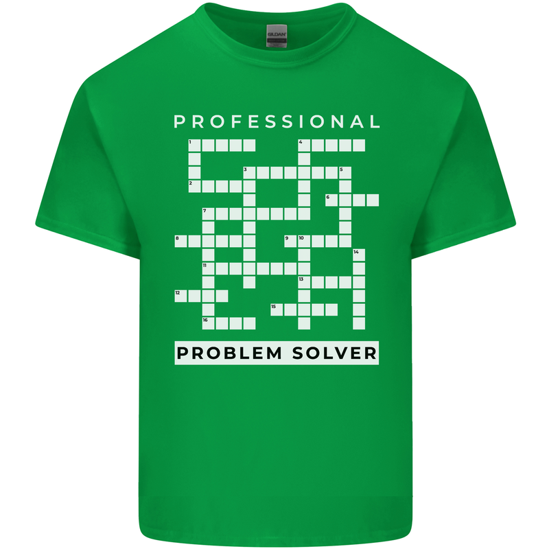 Professional Problem Solver Crossword Nerd Kids T-Shirt Childrens Irish Green