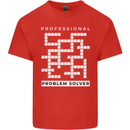 Professional Problem Solver Crossword Nerd Kids T-Shirt Childrens Red