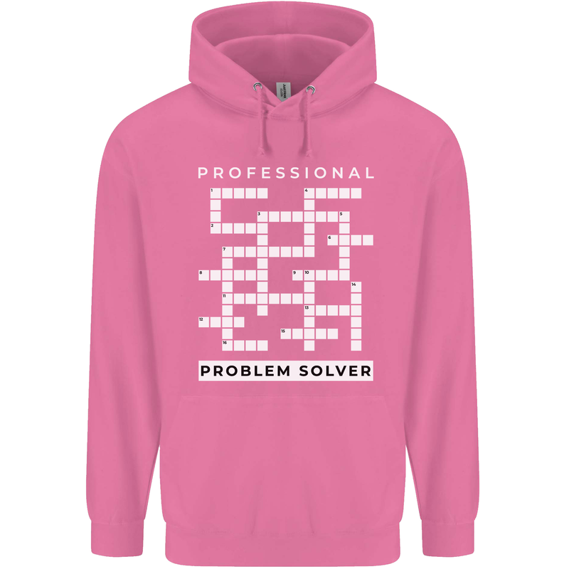 Professional Problem Solver Crossword Nerd Mens 80% Cotton Hoodie Azelea