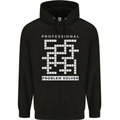 Professional Problem Solver Crossword Nerd Mens 80% Cotton Hoodie Black