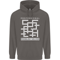 Professional Problem Solver Crossword Nerd Mens 80% Cotton Hoodie Charcoal