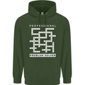 Professional Problem Solver Crossword Nerd Mens 80% Cotton Hoodie Forest Green