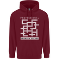 Professional Problem Solver Crossword Nerd Mens 80% Cotton Hoodie Maroon