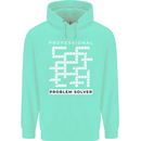 Professional Problem Solver Crossword Nerd Mens 80% Cotton Hoodie Peppermint