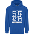 Professional Problem Solver Crossword Nerd Mens 80% Cotton Hoodie Royal Blue
