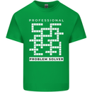 Professional Problem Solver Crossword Nerd Mens Cotton T-Shirt Tee Top Irish Green
