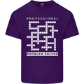Professional Problem Solver Crossword Nerd Mens Cotton T-Shirt Tee Top Purple