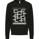 Professional Problem Solver Crossword Nerd Mens Sweatshirt Jumper Black