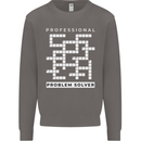 Professional Problem Solver Crossword Nerd Mens Sweatshirt Jumper Charcoal