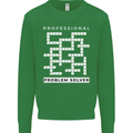 Professional Problem Solver Crossword Nerd Mens Sweatshirt Jumper Irish Green