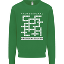 Professional Problem Solver Crossword Nerd Mens Sweatshirt Jumper Irish Green