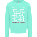 Professional Problem Solver Crossword Nerd Mens Sweatshirt Jumper Peppermint