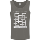 Professional Problem Solver Crossword Nerd Mens Vest Tank Top Charcoal