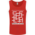 Professional Problem Solver Crossword Nerd Mens Vest Tank Top Red