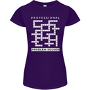 Professional Problem Solver Crossword Nerd Womens Petite Cut T-Shirt Purple