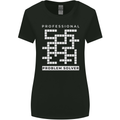Professional Problem Solver Crossword Nerd Womens Wider Cut T-Shirt Black