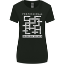 Professional Problem Solver Crossword Nerd Womens Wider Cut T-Shirt Black