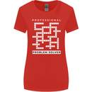 Professional Problem Solver Crossword Nerd Womens Wider Cut T-Shirt Red