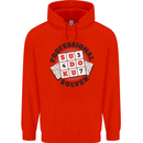Professional Sudoku Solver Funny Mens 80% Cotton Hoodie Bright Red