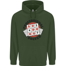 Professional Sudoku Solver Funny Mens 80% Cotton Hoodie Forest Green