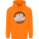 Professional Sudoku Solver Funny Mens 80% Cotton Hoodie Orange