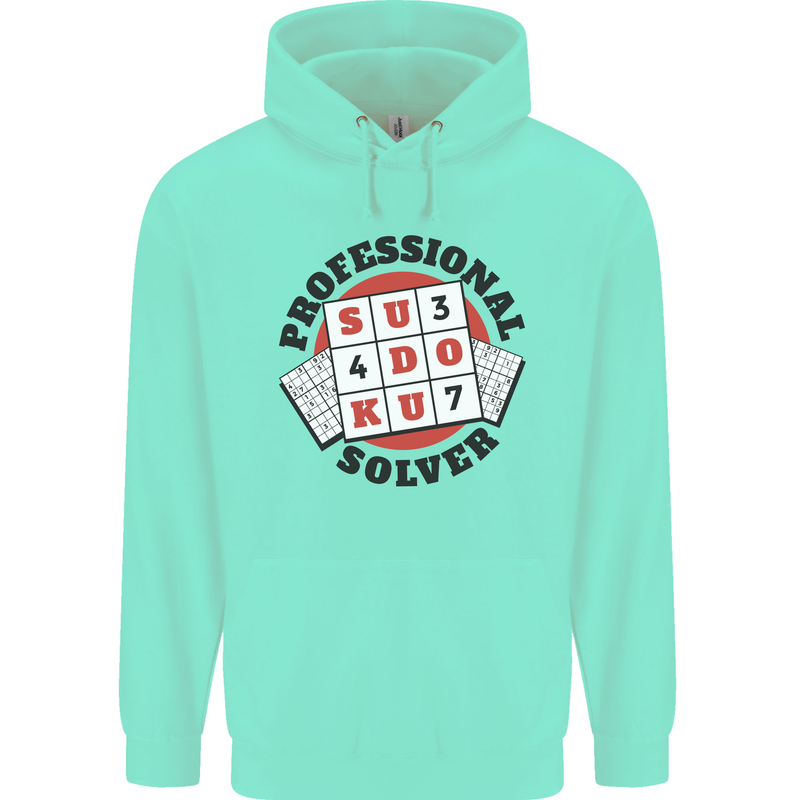 Professional Sudoku Solver Funny Mens 80% Cotton Hoodie Peppermint