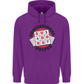 Professional Sudoku Solver Funny Mens 80% Cotton Hoodie Purple
