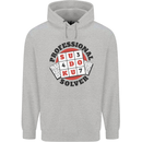 Professional Sudoku Solver Funny Mens 80% Cotton Hoodie Sports Grey