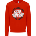 Professional Sudoku Solver Funny Mens Sweatshirt Jumper Bright Red