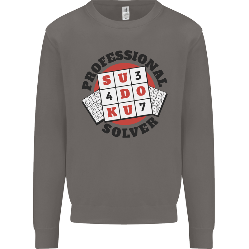 Professional Sudoku Solver Funny Mens Sweatshirt Jumper Charcoal