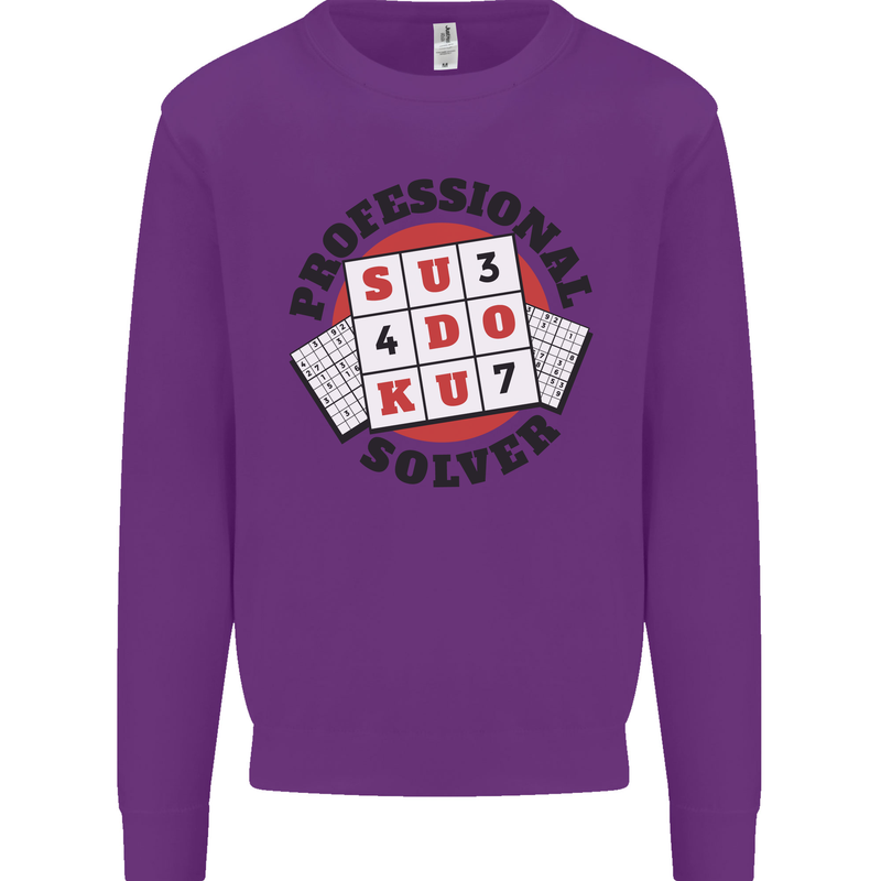 Professional Sudoku Solver Funny Mens Sweatshirt Jumper Purple