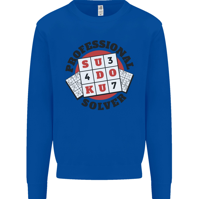 Professional Sudoku Solver Funny Mens Sweatshirt Jumper Royal Blue