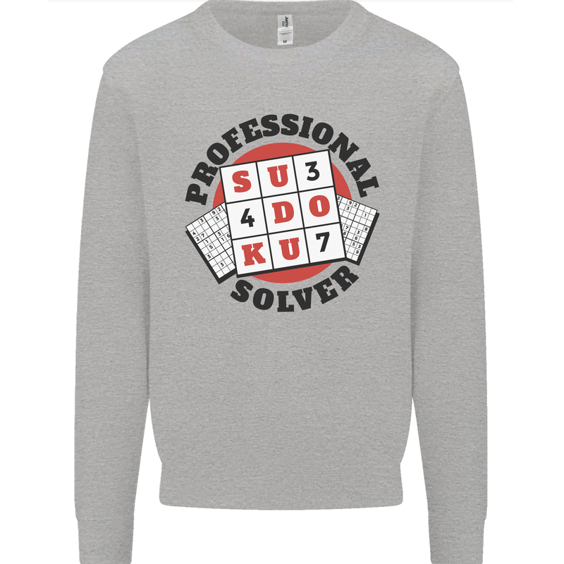 Professional Sudoku Solver Funny Mens Sweatshirt Jumper Sports Grey