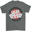 Professional Sudoku Solver Funny Mens T-Shirt Cotton Gildan Charcoal