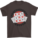 Professional Sudoku Solver Funny Mens T-Shirt Cotton Gildan Dark Chocolate