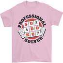 Professional Sudoku Solver Funny Mens T-Shirt Cotton Gildan Light Pink
