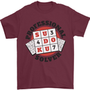 Professional Sudoku Solver Funny Mens T-Shirt Cotton Gildan Maroon