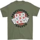 Professional Sudoku Solver Funny Mens T-Shirt Cotton Gildan Military Green