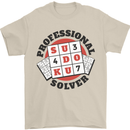 Professional Sudoku Solver Funny Mens T-Shirt Cotton Gildan Sand