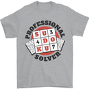 Professional Sudoku Solver Funny Mens T-Shirt Cotton Gildan Sports Grey
